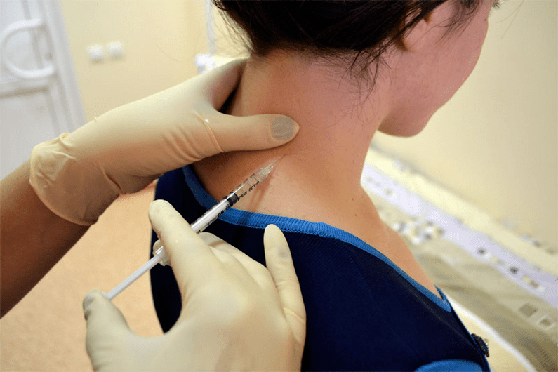 Anästhesieblockade bei Osteochondrose.